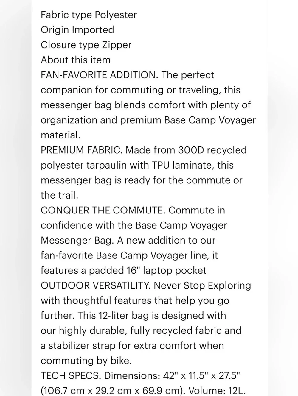 The North Face Voyager Base Camp Messenger Bag In Asphalt Gray/Vibrant Orange